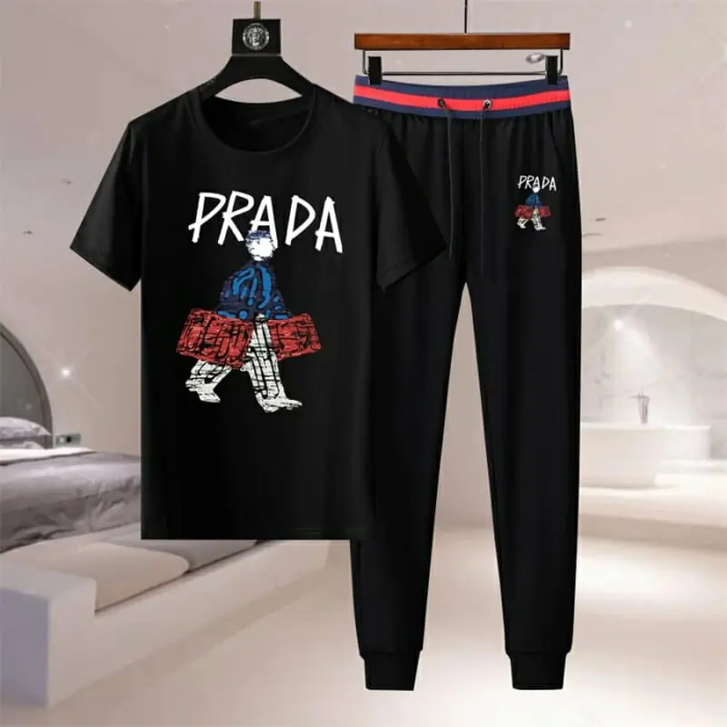 prada survetements manches courtes pour homme s_1227234